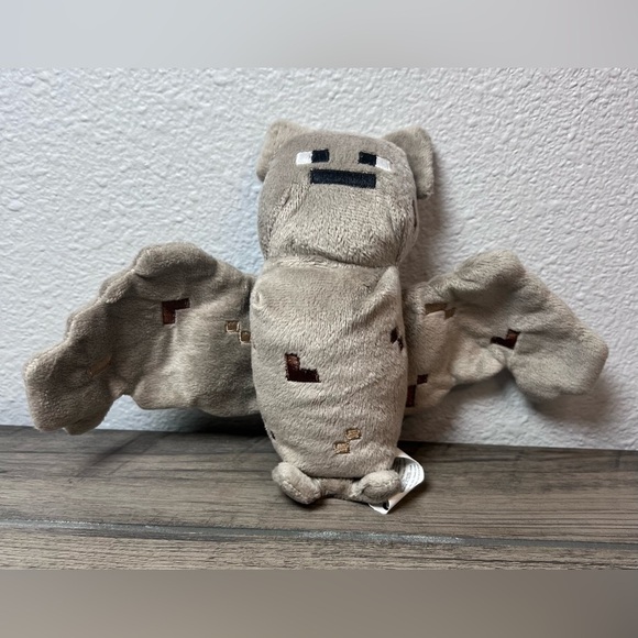 Minecraft Gray Bat Plush 2014 Jazwares Mojang 7" Stuffed Animal Halloween decor - Picture 5 of 8